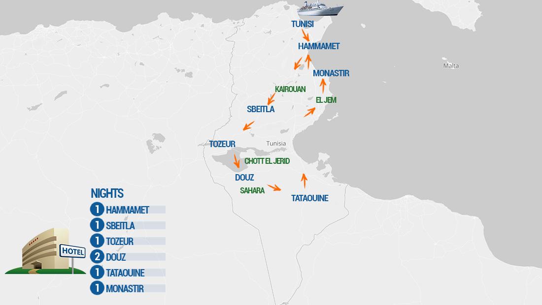 Tunisia Mappa